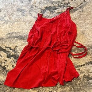 Red woven tank Isabel maternity NWT